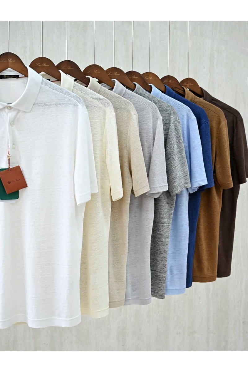 Loro Piana Мужское бежевое поло premium