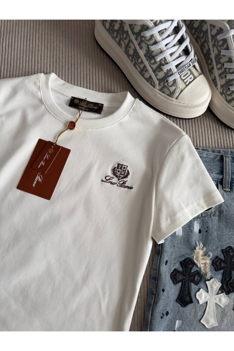 Loro Piana Женская белая футболка premium