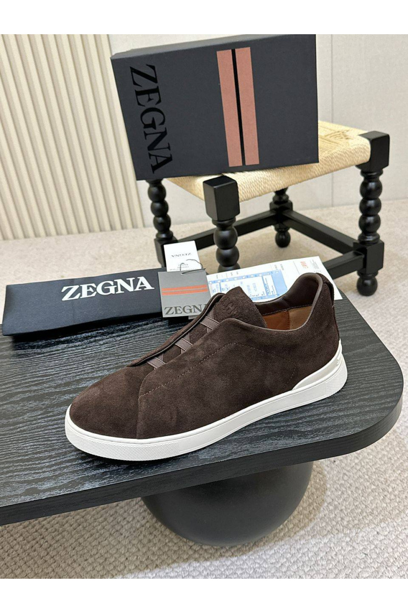 Zegna Мужские кроссовки Triple Stitch - Brown