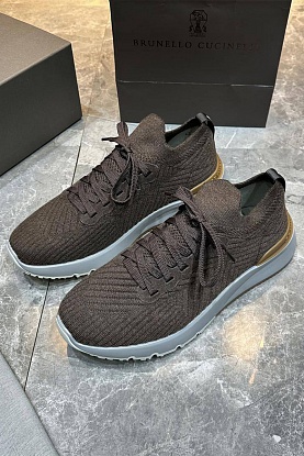 Мужские кроссовки knitted - Brown