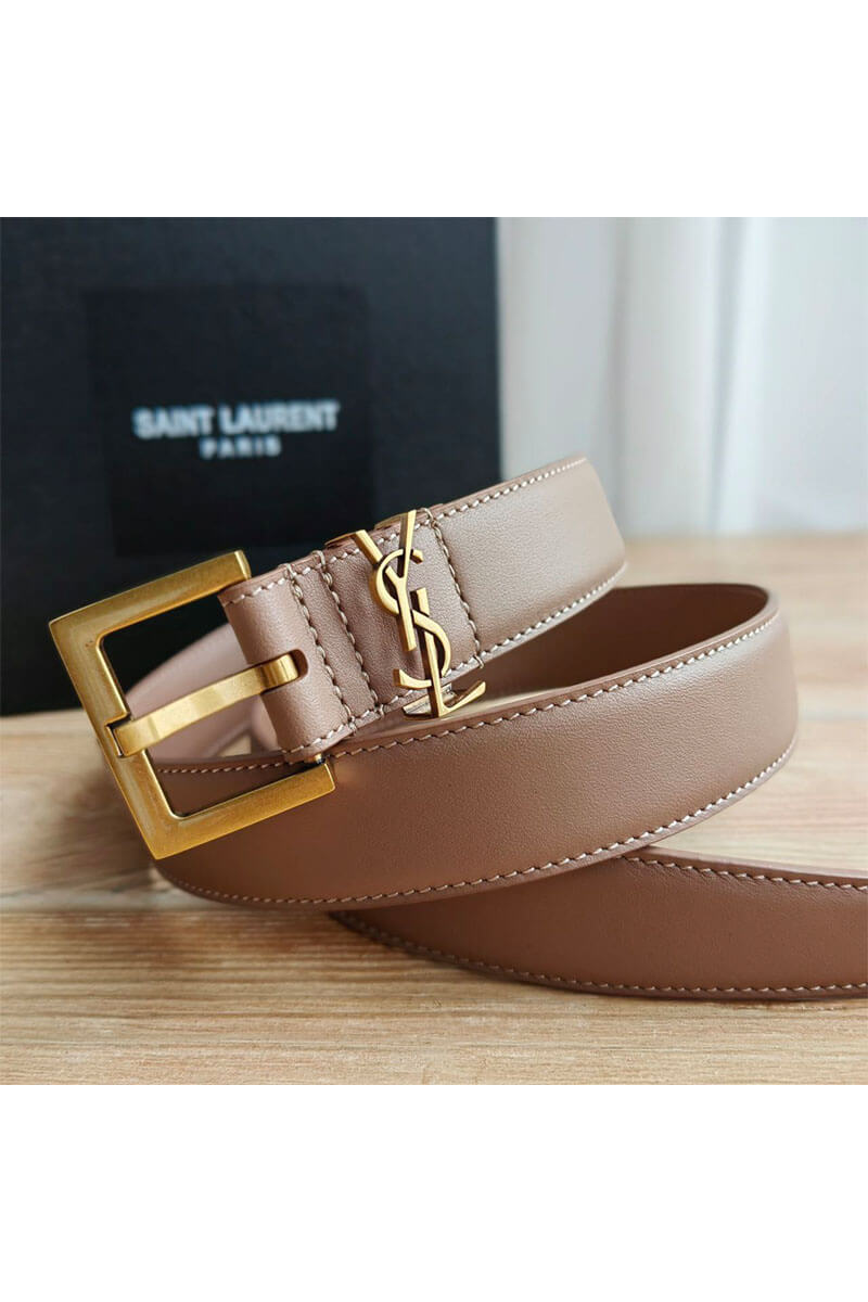 Yves Saint Laurent Кожаный ремень (ширина 3 см)