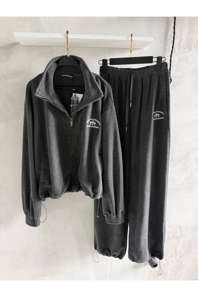 Chrome Hearts Женский серый костюм premium
