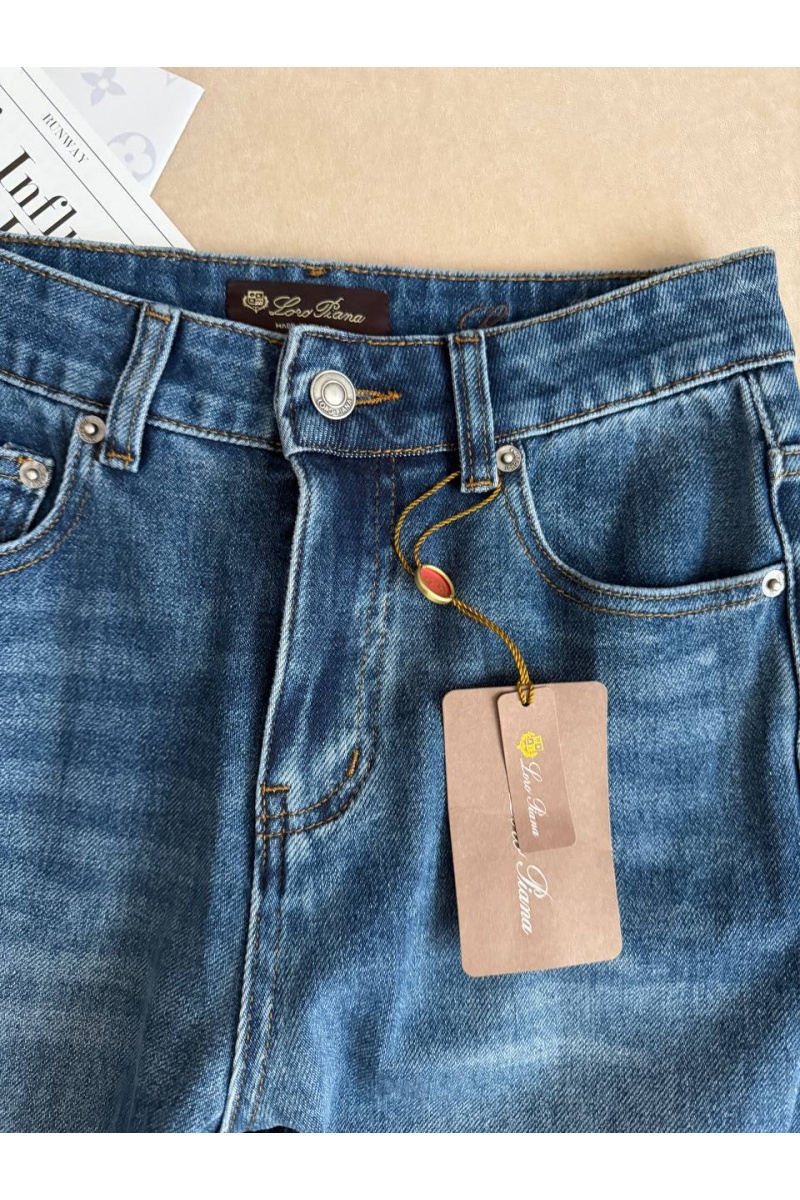 Loro Piana Синие женские джинсы клёш  premium