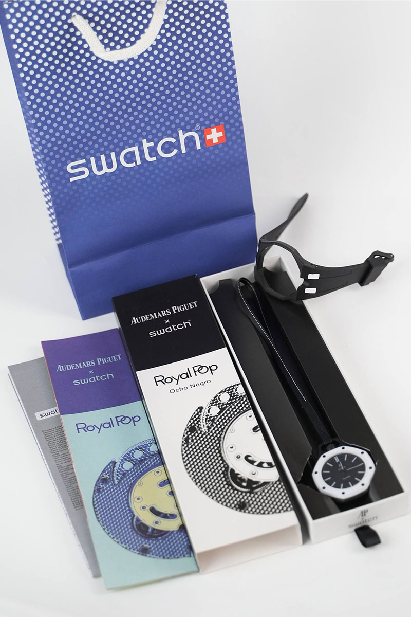 Designer Clothing Часы Audemars Piguet x Swatch "Royal Pop" Ocho Negro premium