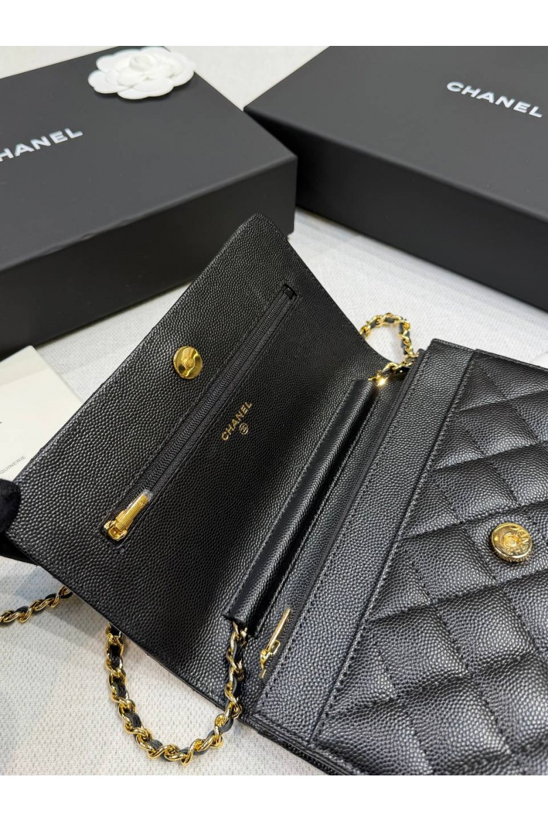 Chаnеl Кожаная сумка Wallet on Chain premium 19x12x4 см
