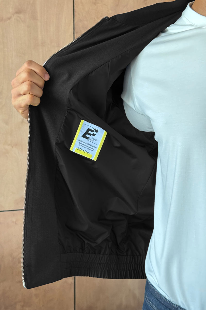 Zegna Мужской бомбер чёрного цвета