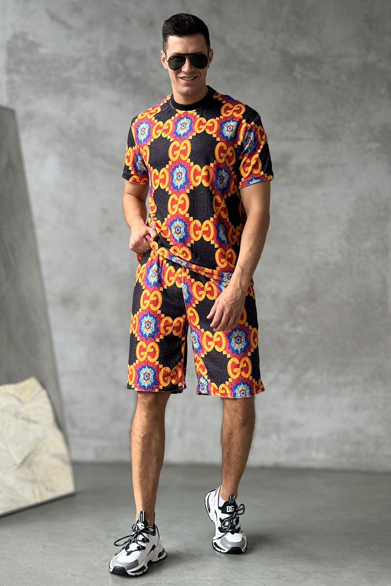 Gucci Брендовые мужские шорты GG logo all-over