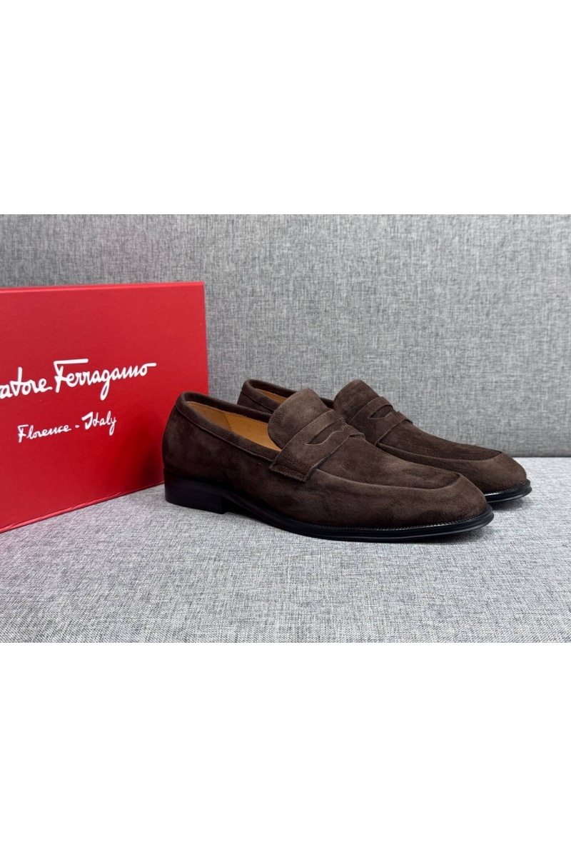 Salvatore Ferragamo Мужские замшевые лоферы