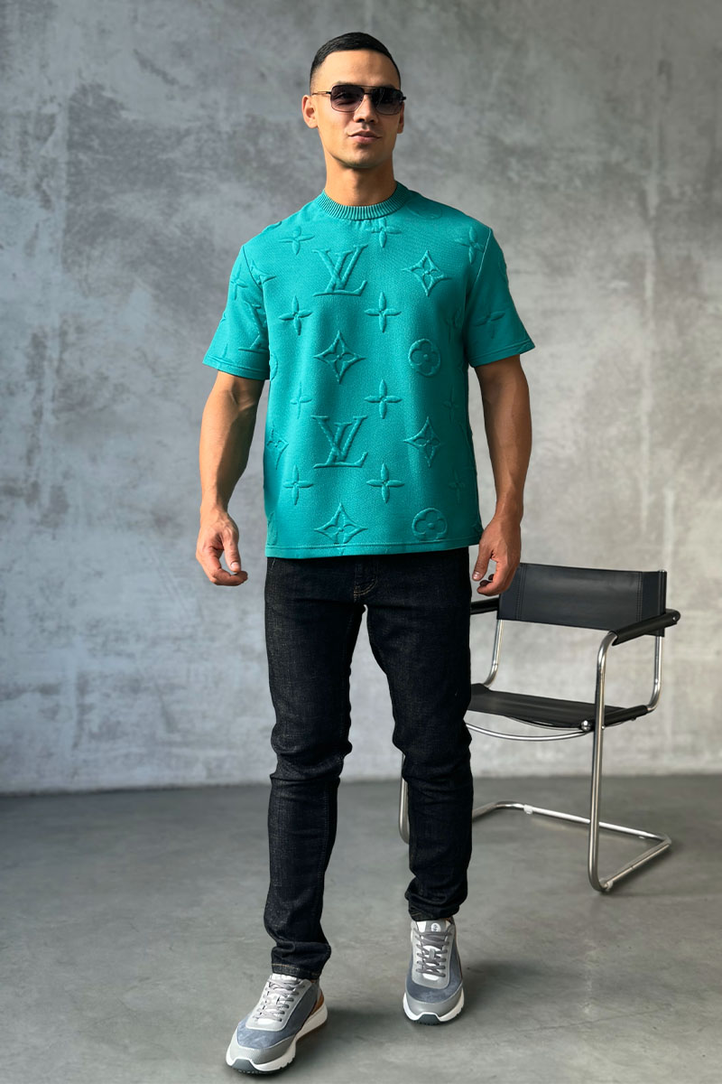 Lоuis Vuittоn Оверсайз футболка Embossed Monogram - Green
