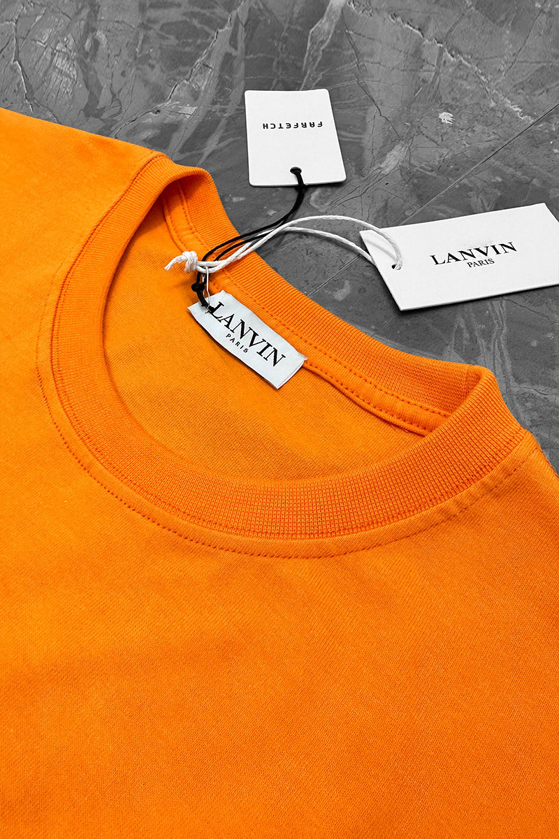 Designer Clothing Оранжевая оверсайз футболка block-lettered logo-print