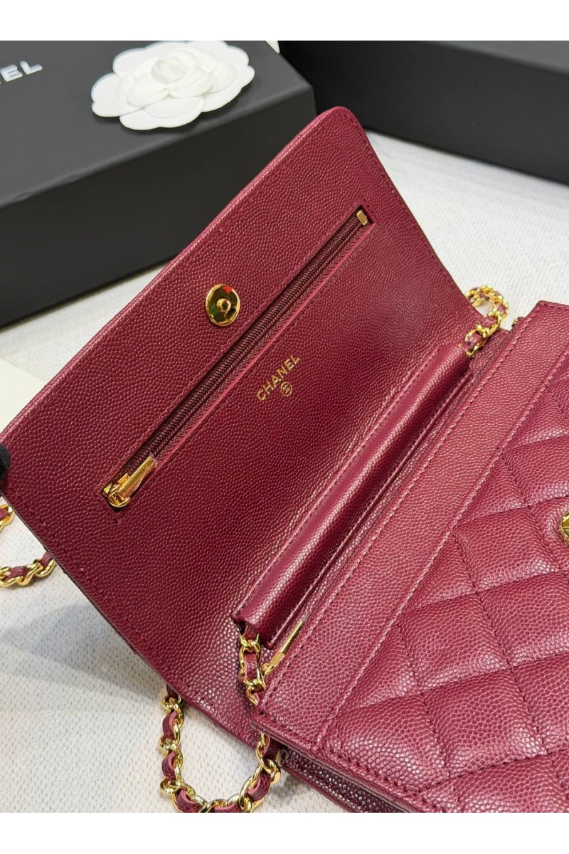 Chаnеl Кожаная сумка Wallet on Chain premium 19x12x4 см