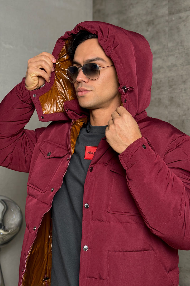 Moncler Мужской пуховик Fornas - Burgundy 