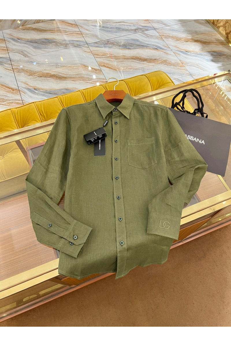 Dоlсе & Gаbbаnа Льняная рубашка Premium - Khaki