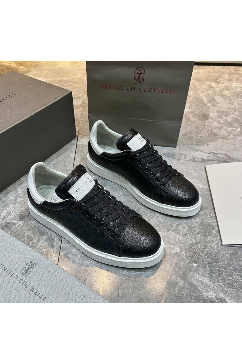 Brunеllо Сuсinеlli Мужские кроссовки grain leather - Black