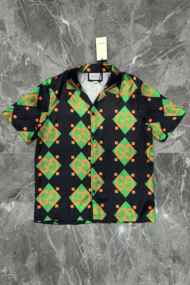 Gucci Мужская рубашка GG monogram all-over