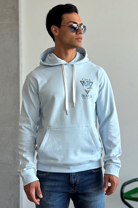 Мужское голубое худи Par Avion