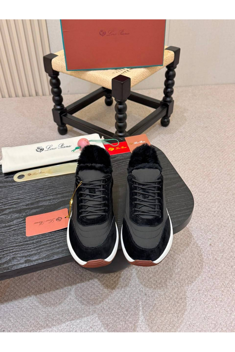 Loro Piana Кроссовки с мехом Week End Walk Evo premium