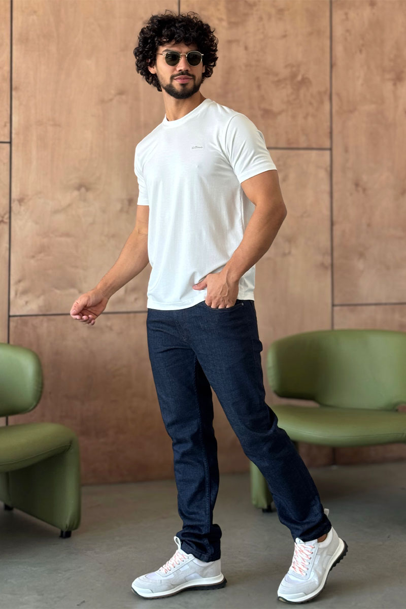 Kiton Мужские тёмно-синие джинсы 