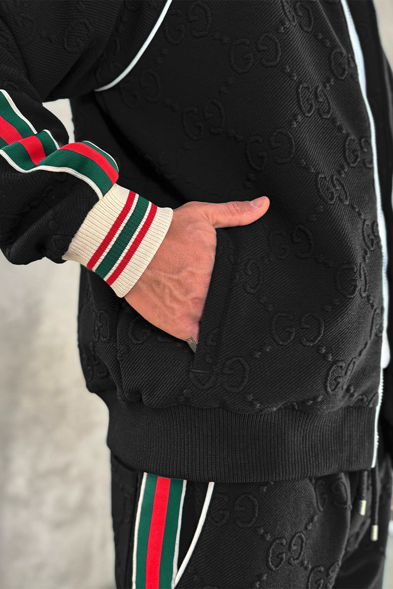 Gucci Чёрный спортивный костюм GG jacquard