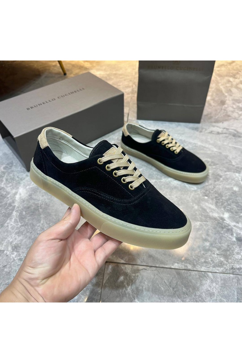Brunеllо Сuсinеlli Замшевые кеды Sail low-top - Black