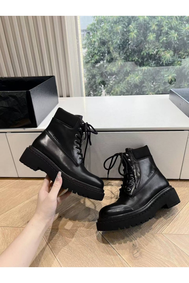 Prada Женские чёрные ботинки Premium