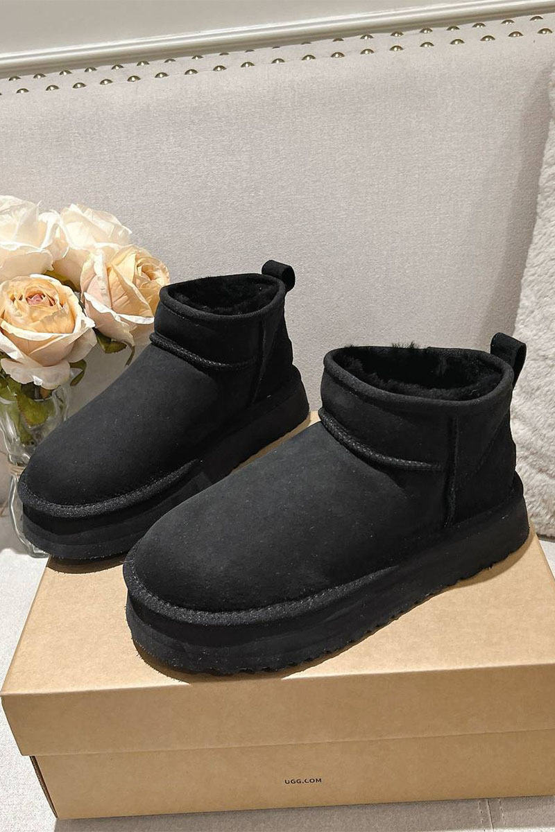UGG Женские ботинки Classic Ultra Mini Platform - Black