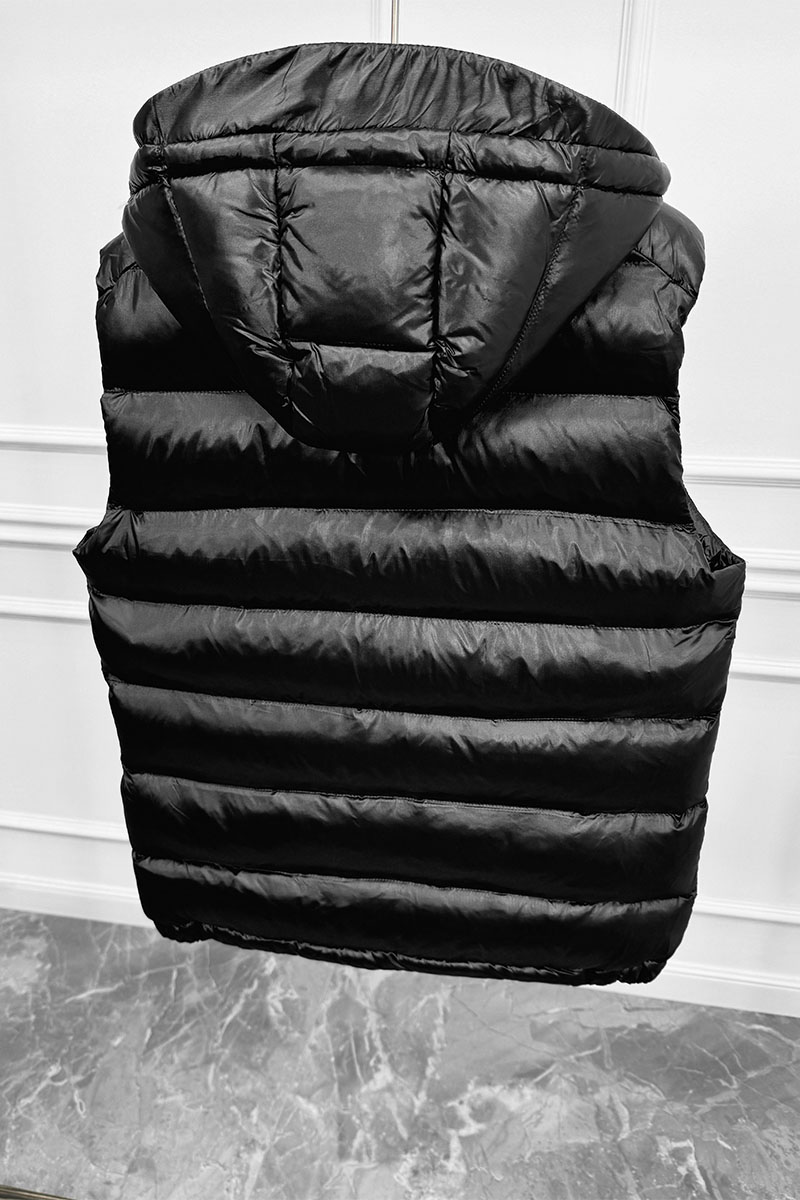 Moncler Мужской жилет logo-patch - Black 