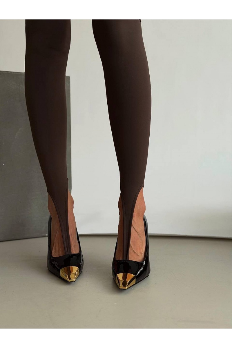 Schiaparelli Женские леггинсы со штрипками premium - Brown