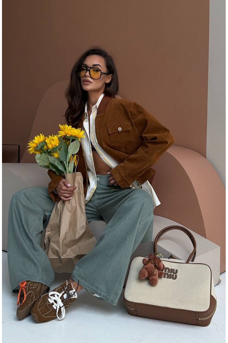 MIU MIU Женский вельветовый бомбер