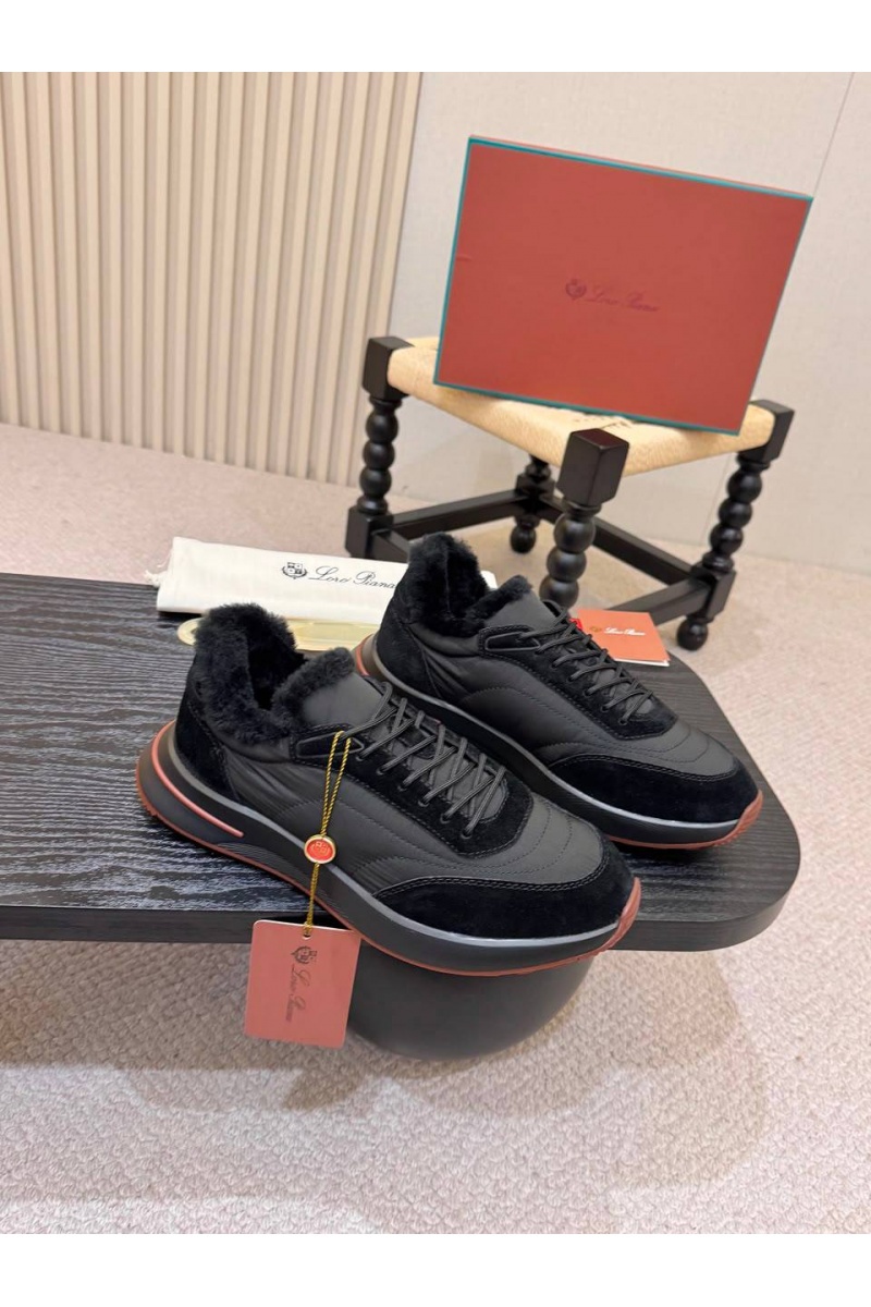 Loro Piana Кроссовки с мехом Week End Walk Evo premium