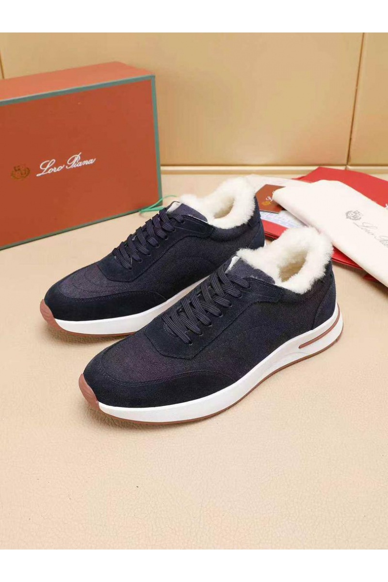Loro Piana Кроссовки с мехом Week End Walk Evo 