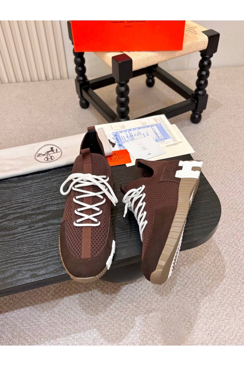Hermes Текстильные кроссовки lift slip-on
