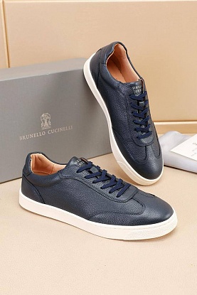 Кожаные кроссовки low-top - Navy