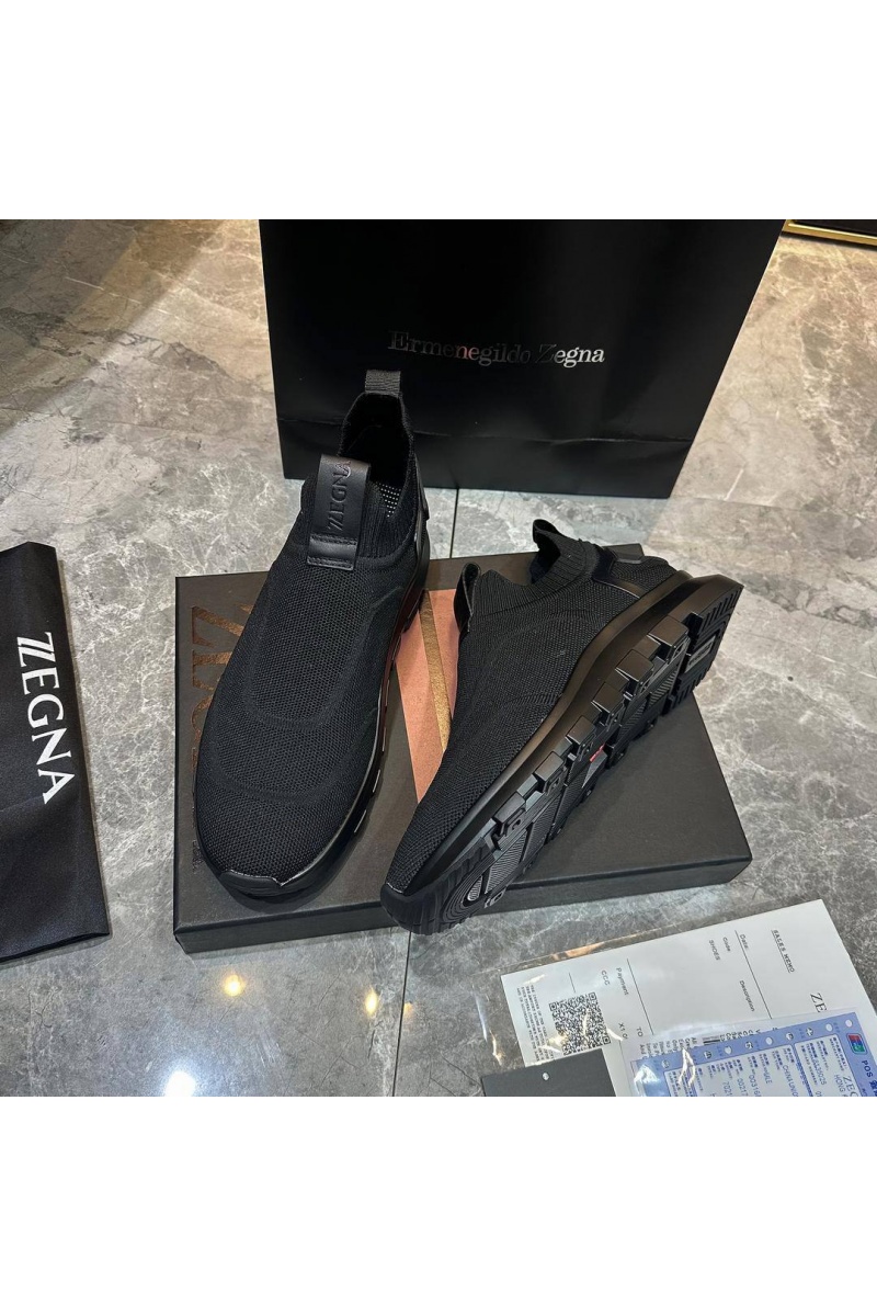 Zegna Мужские текстильные кроссовки 