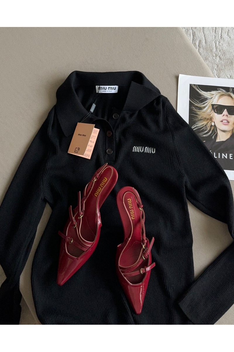 MIU MIU Женская чёрная кофта 