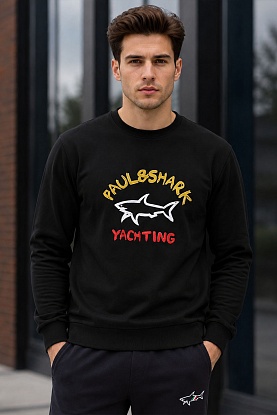 Свитшот чёрного цвета logo-print