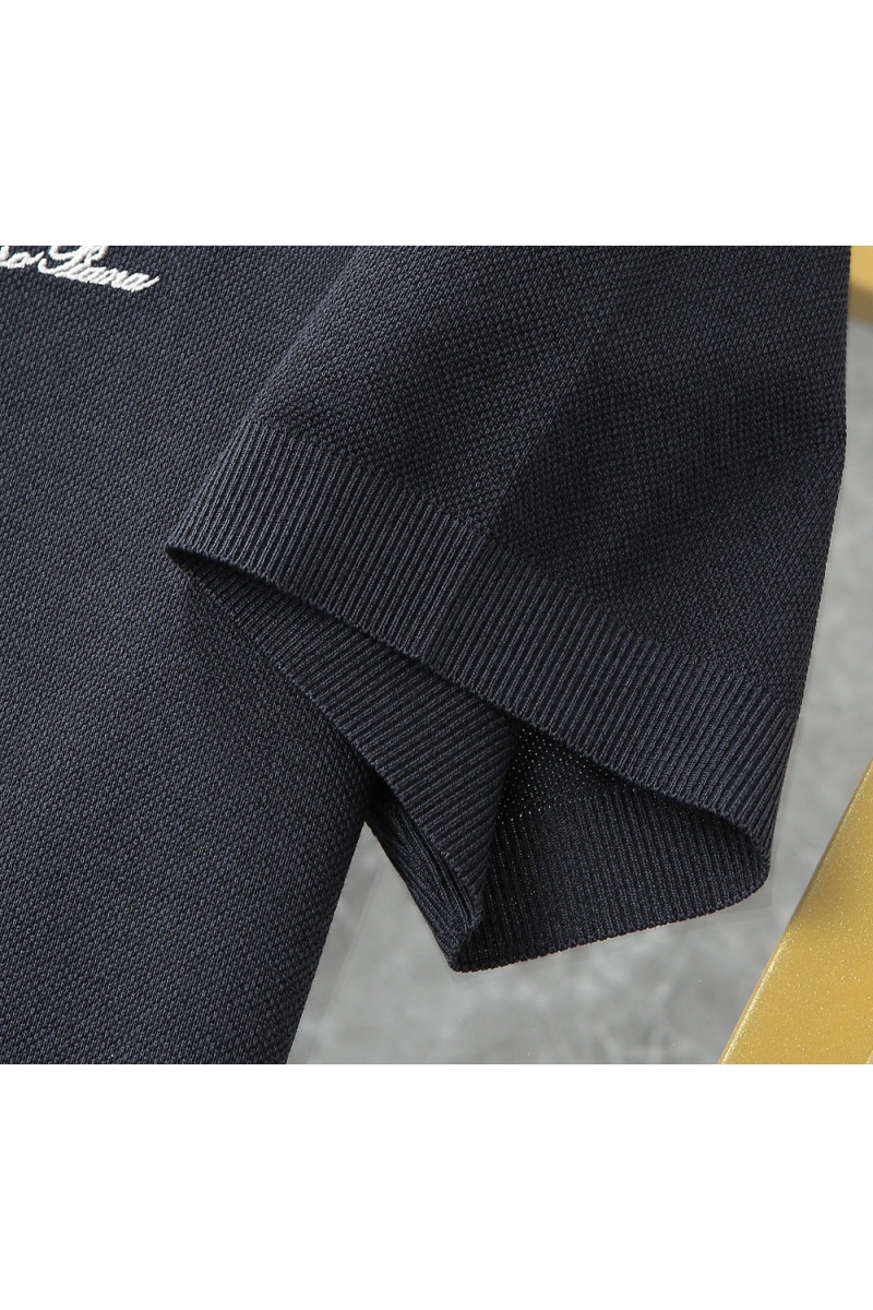 Loro Piana Мужское тёмно-серое поло premium