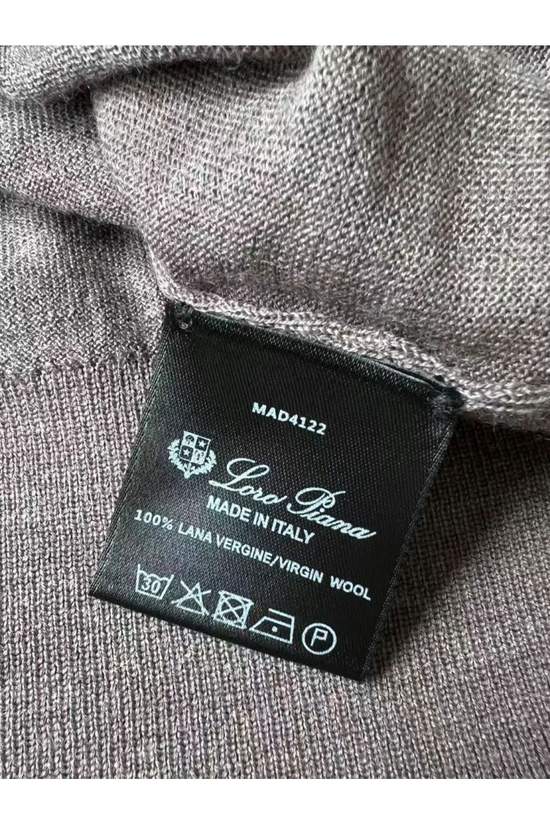 Loro Piana Поло с длинным рукавом Premium - Gray Coffee