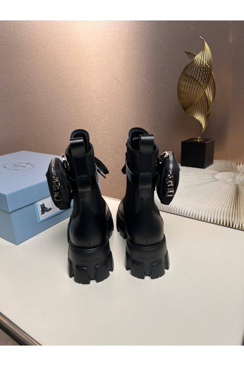Prada Кожаные женские ботинки premium - Black