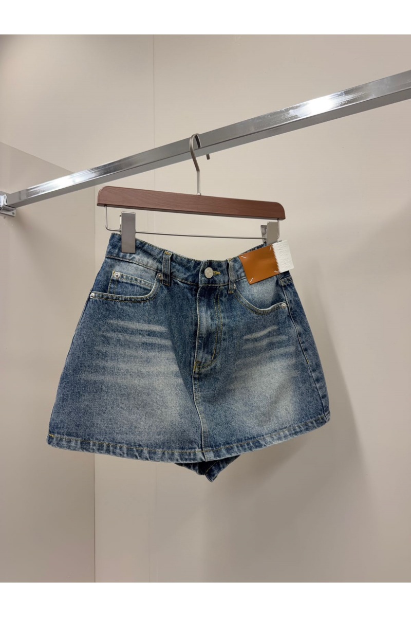Designer Clothing Женская джинсовая юбка-шорты Maison Margiela