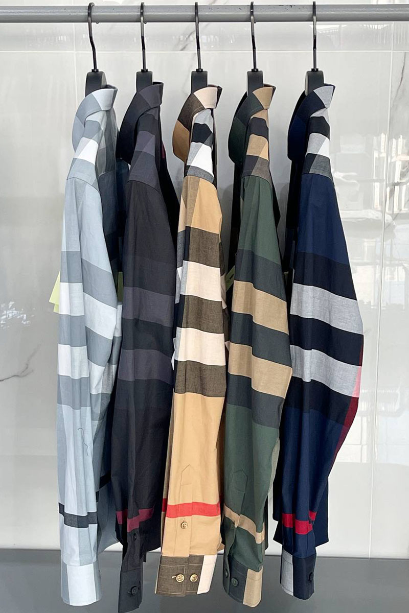 Burberry Мужская бежевая рубашка Check 