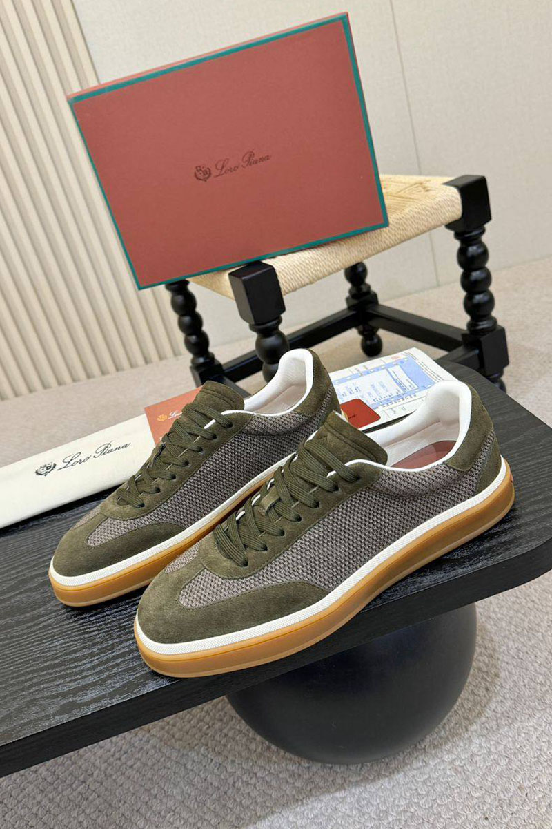 Loro Piana Мужские кроссовки Tennis Walk - Green