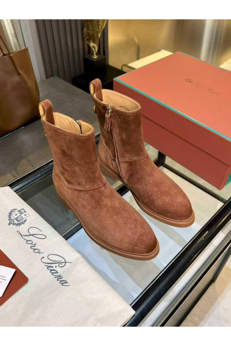 Loro Piana Женские замшевые сапоги premium - Brown