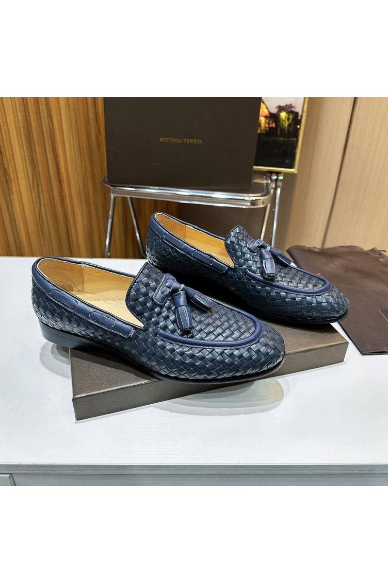 Bоttеgа Vеnеtа Мужские кожаные лоферы Intrecciato - Navy