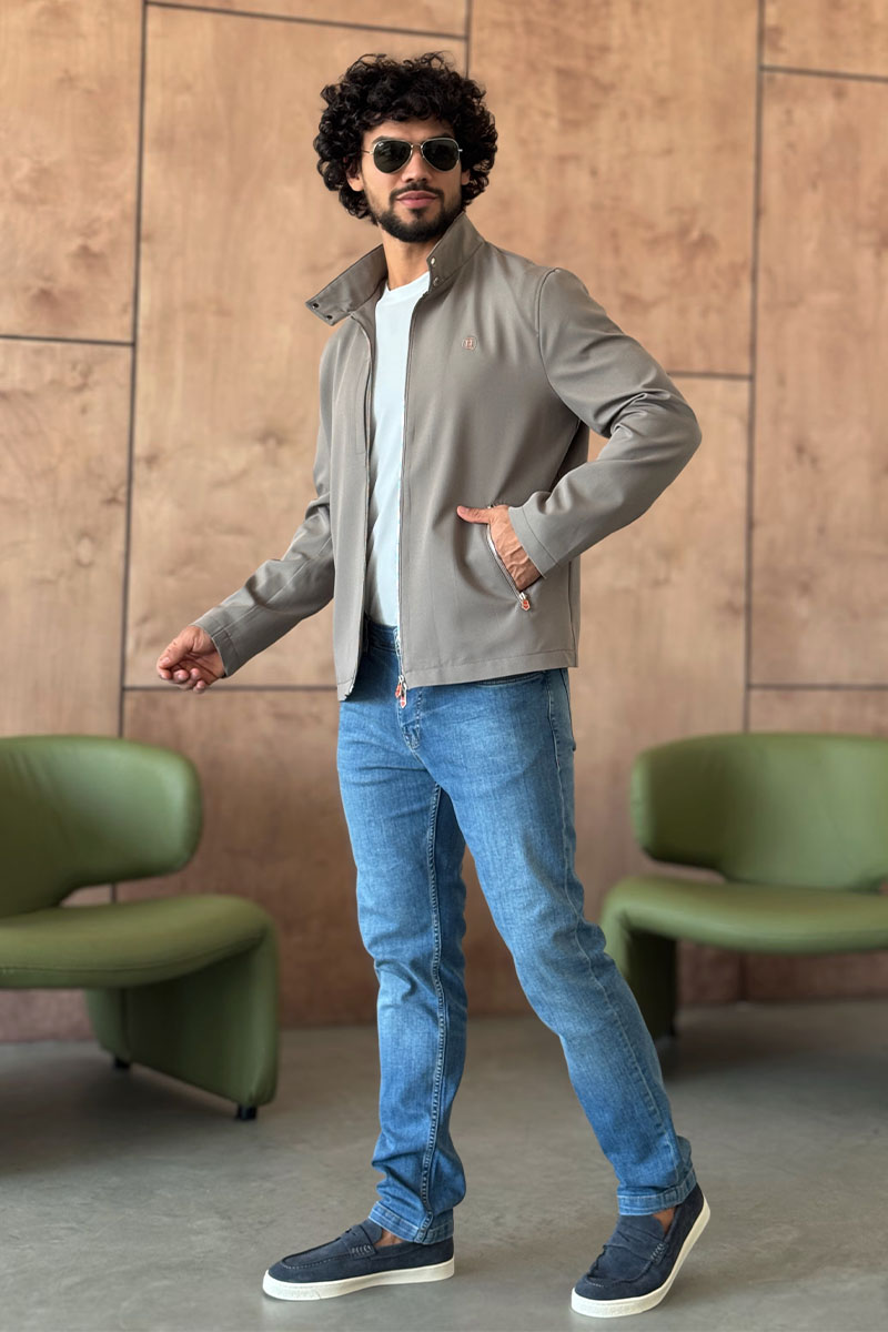 Hermes Мужская серая куртка 