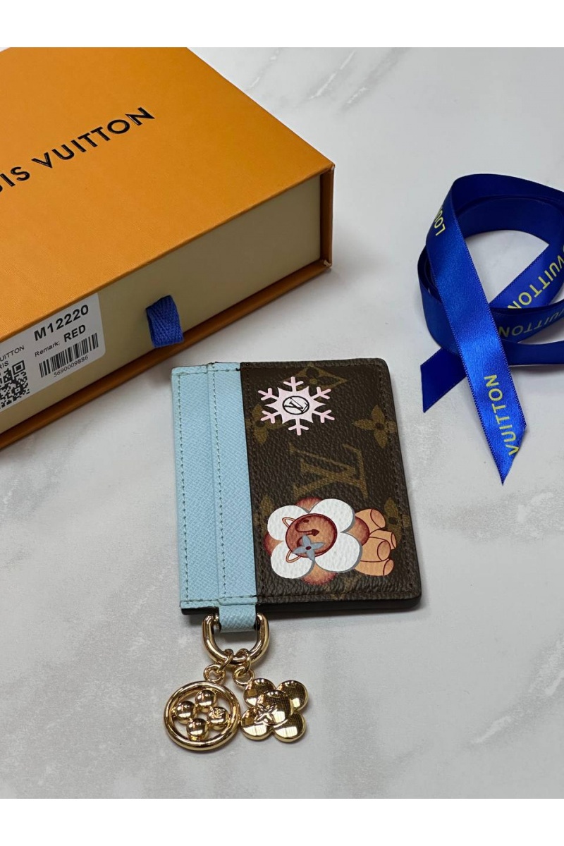 Lоuis Vuittоn Кожаный кардхолдер Charms Vivienne Premium 7.3x0.3x10.2 см
