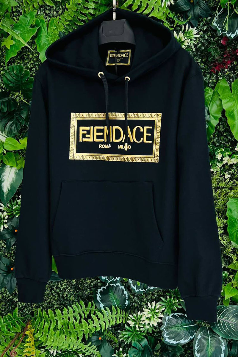 Versace Чёрная мужская кофта Collaboration Fendace Logo