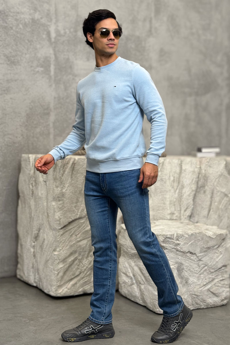 Tommy Hilfiger Мужской свитшот голубого цвета 