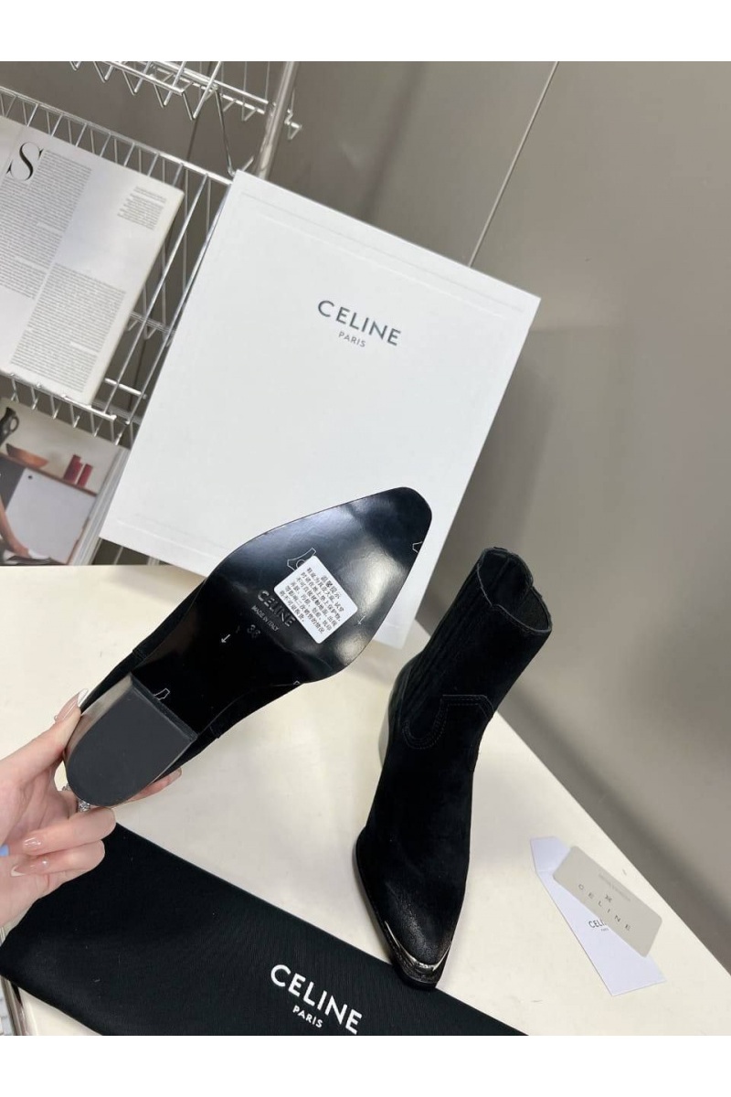 Celine Женские замшевые сапоги Premium - Black
