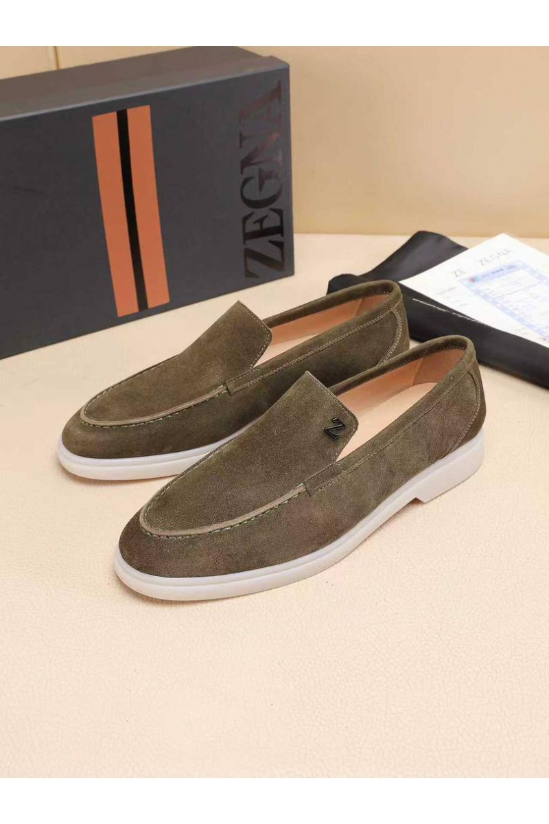 Zegna Мужские замшевые лоферы